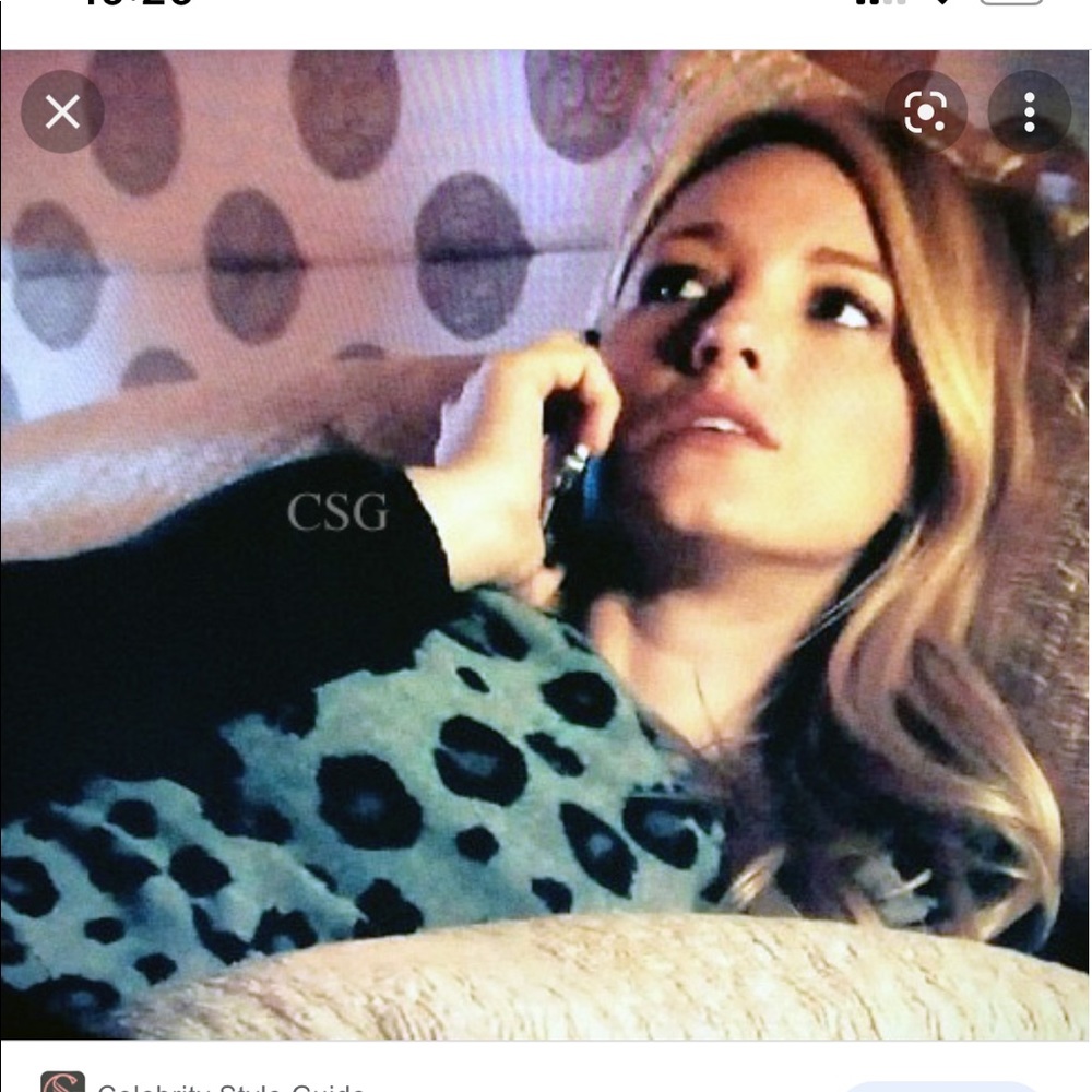 Rebecca Taylor Blocked Leopard print sweater aso Serena Van Der Woodsen Alt